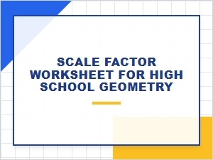 Calculating Scale Factor in Geometry Worksheets